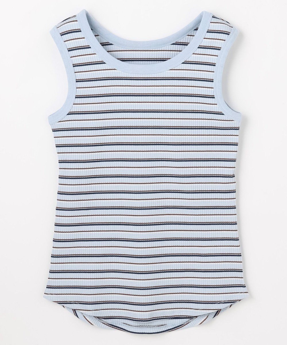 ANY テレコラウンドヘムタンクトップ 