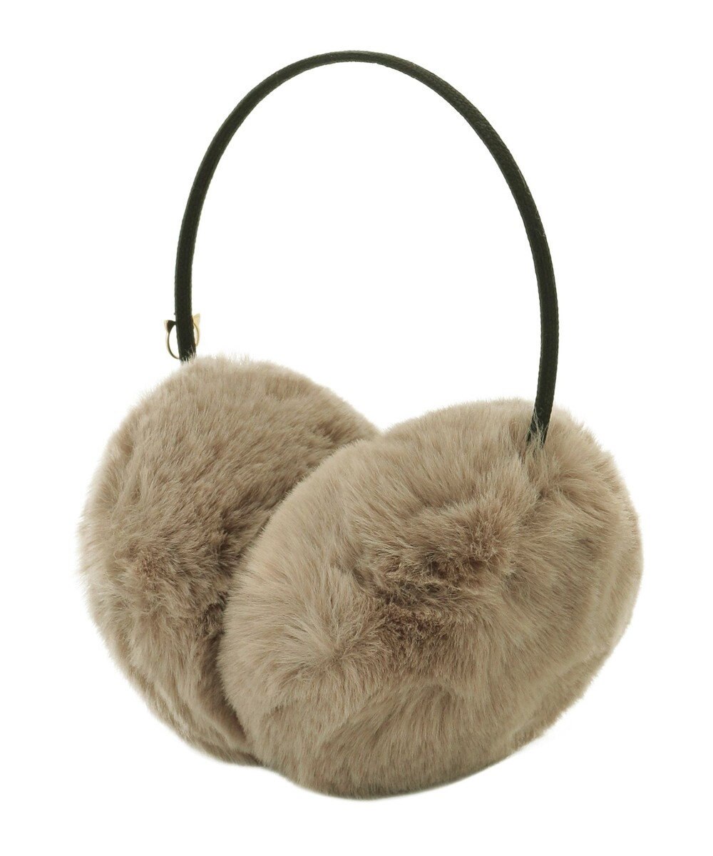 MOONBAT 【FUDGE11月号掲載】PAUL & JOE ACCESSOIRES ネコチャーム付フェイクファーイヤマフ（細アーム） 