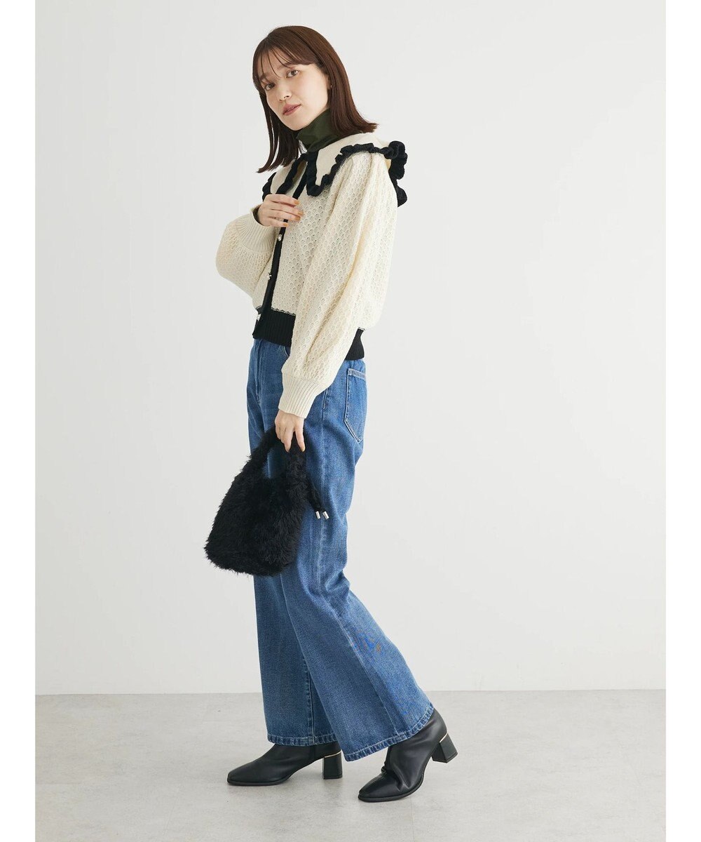 Green Parks ・Ｐｅｔｉｔ　Ｆｌｅｕｒ　ビッグカラーニットカーデ 