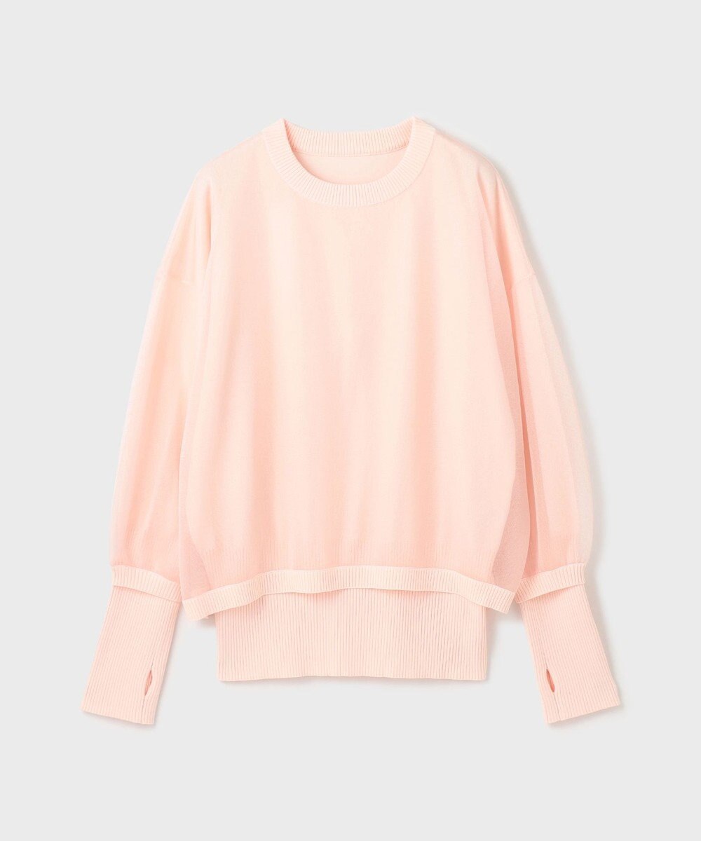 GRACE CONTINENTAL シアーニットトップ 