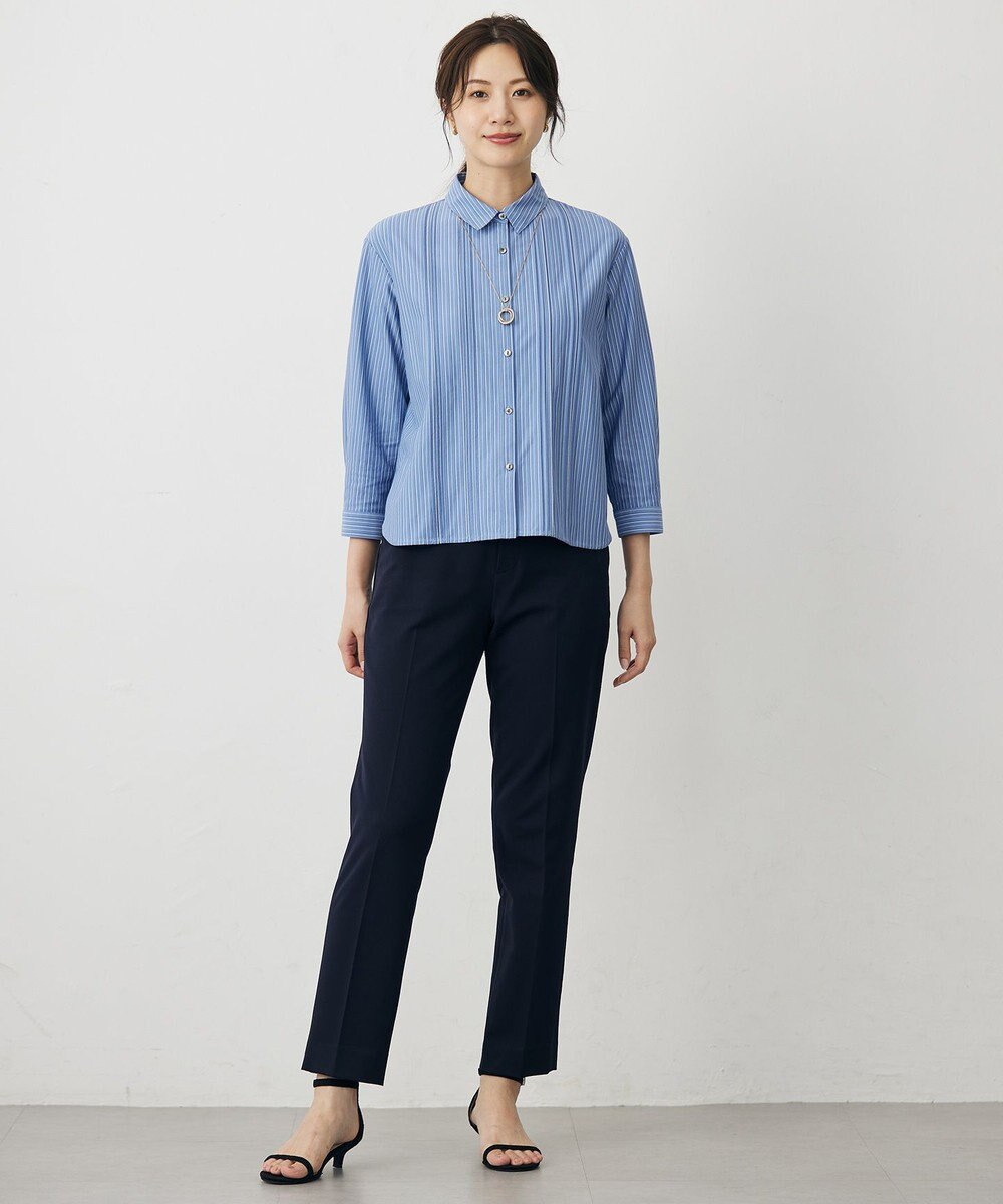 J.PRESS LADIES T/Rアルガンシルク テーパード パンツ 