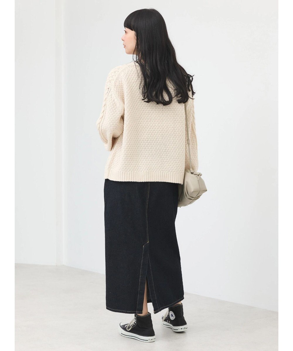 earth music&ecology ウォッシャブルケーブルプルオーバー 