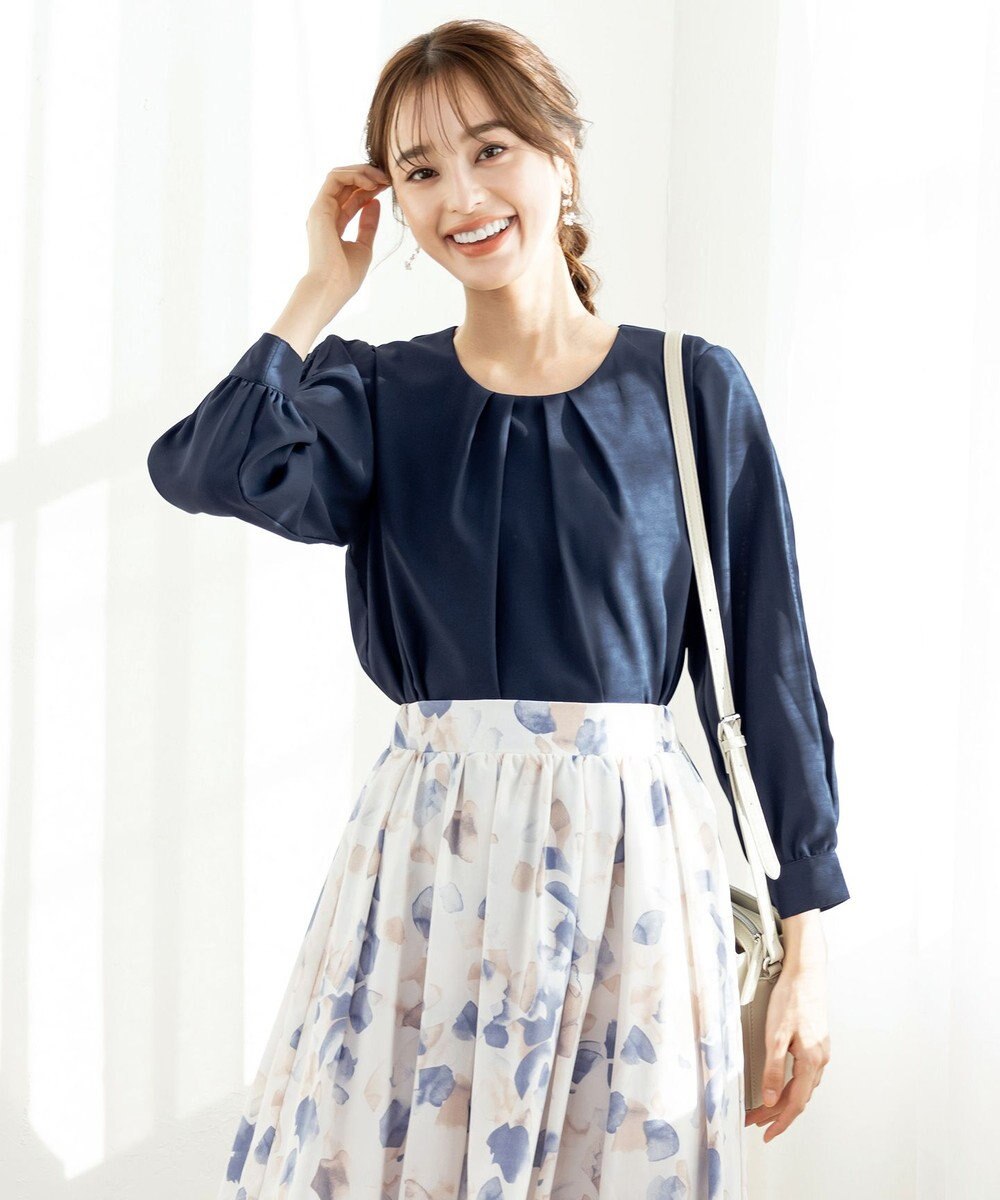 Tiaclasse 【新色追加・洗える】レースパフ袖ブラウス 