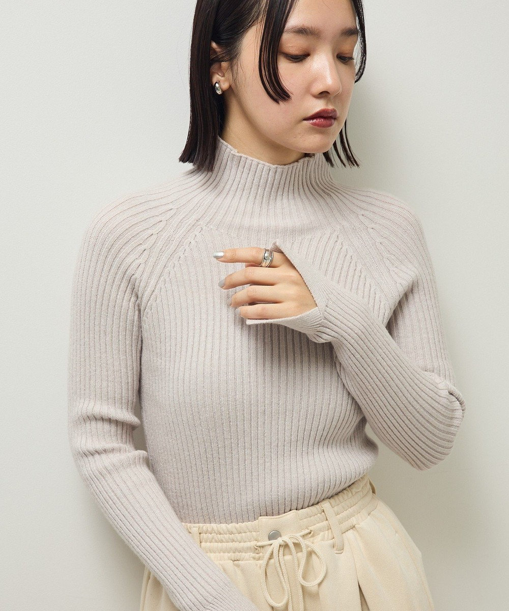 Green Parks ・Ｐｅｔｉｔ　Ｆｌｅｕｒ　ボトルネックリブニット 