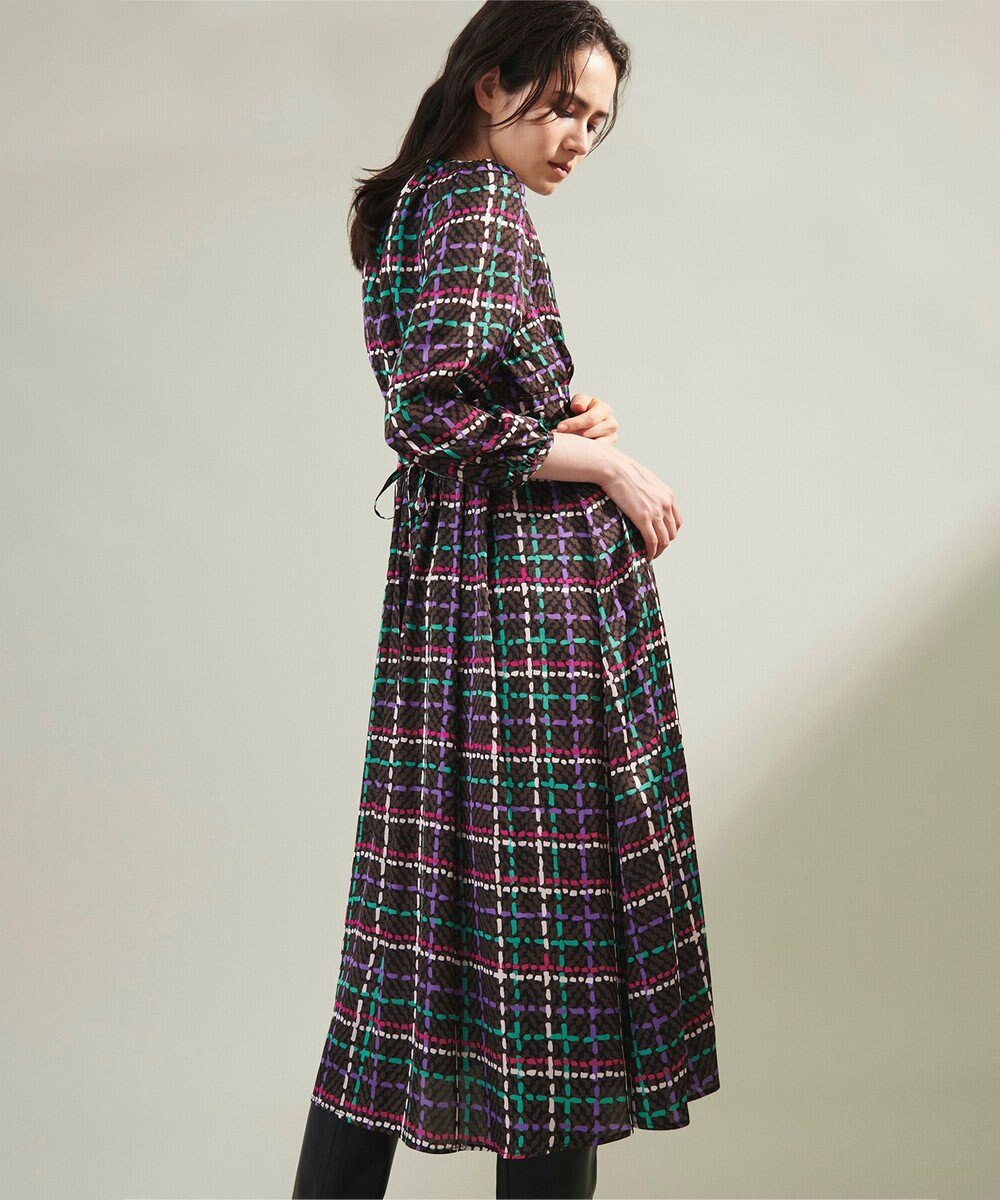 grace class グレースクラス ドレープスタープリントワンピース  