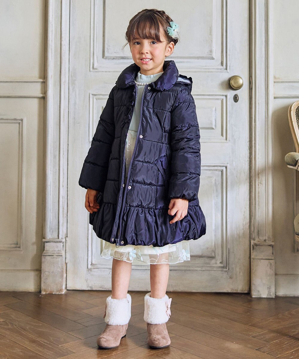 ANY KIDS 【フード取り外し/洗濯機可能】Aラインコート 