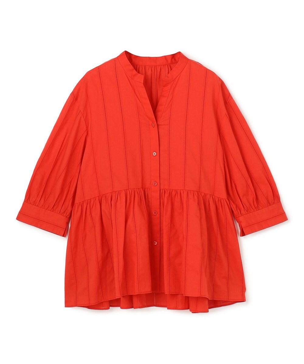 UNFILO ペプラム ギャザーブラウス 