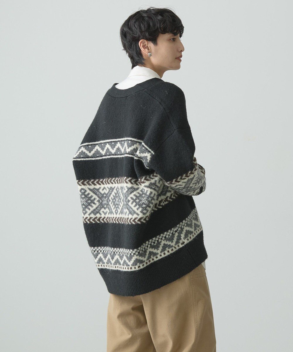 AMERICAN HOLIC ノルディック柄Ｖネックニットカーディガン 