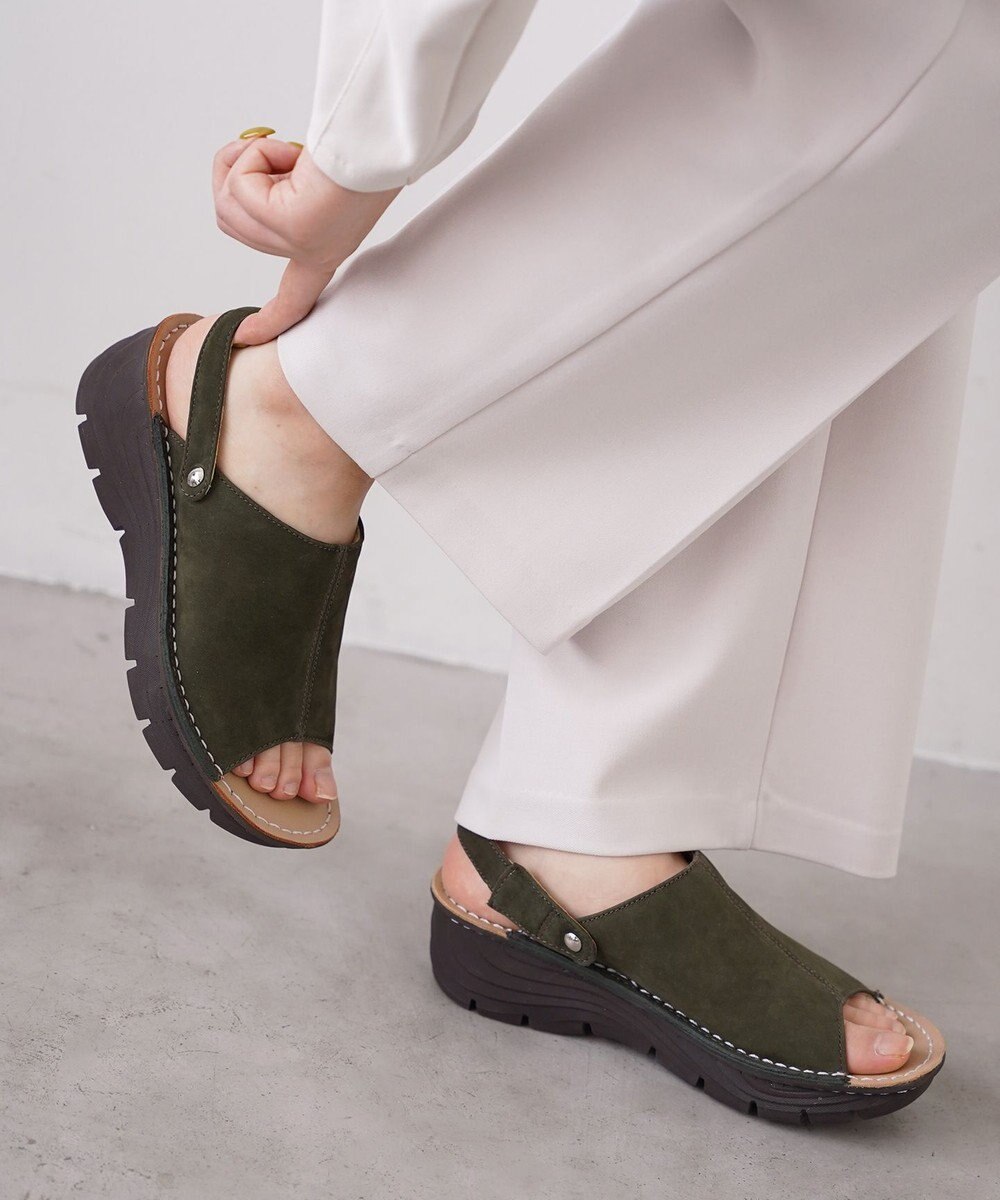 Pointer 本革 超軽量厚底サボサンダル 