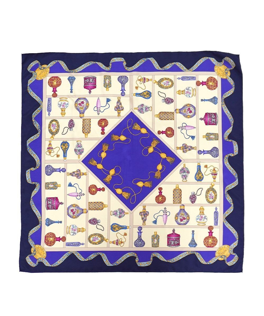 Marca 【伝統横濱スカーフ】香水瓶   大判 シルクツイル スカーフ 