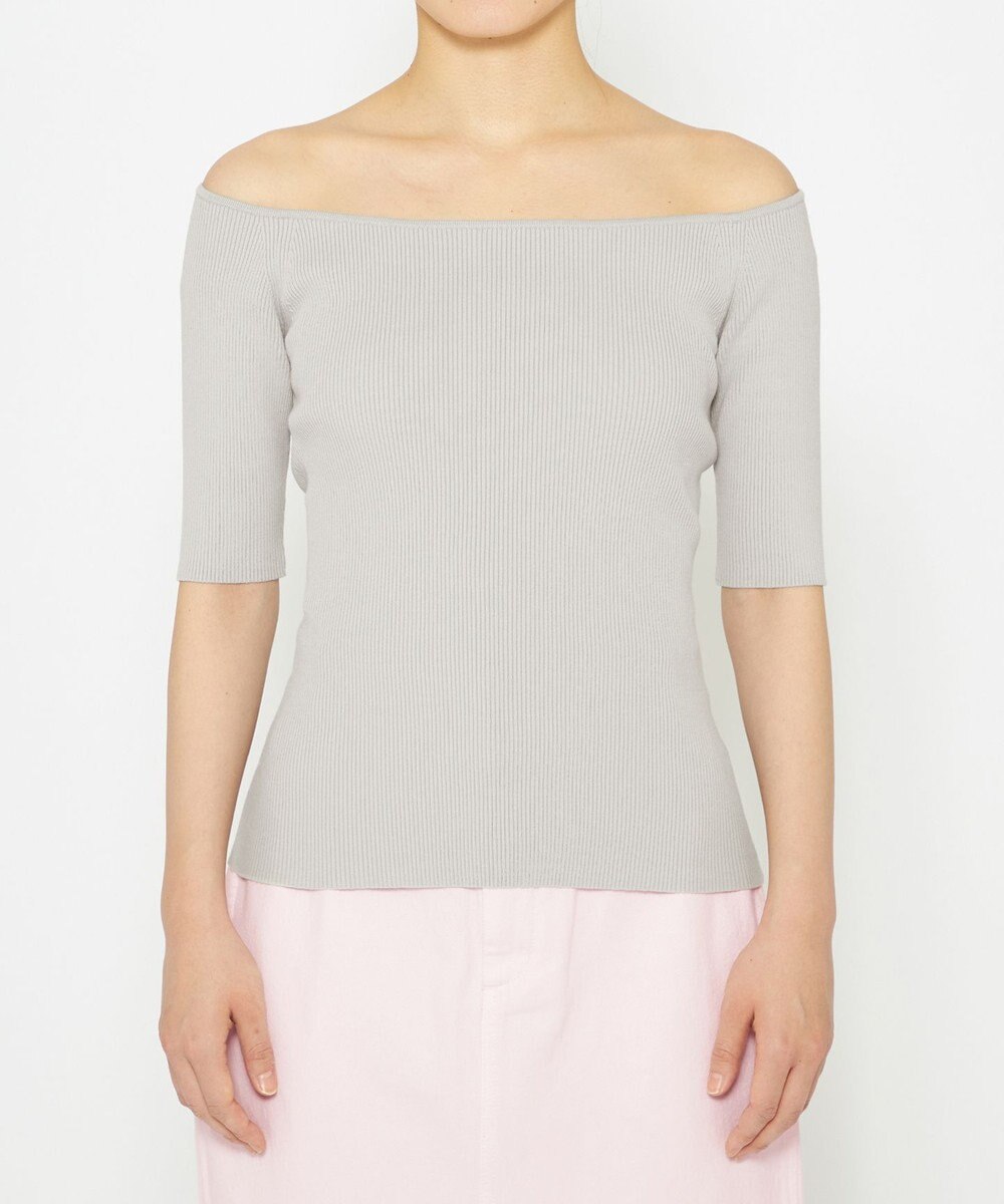 uncrave 【ご好評につき追加生産】ドライタッチ ニット オフショル トップス（uncrave WHITE） 