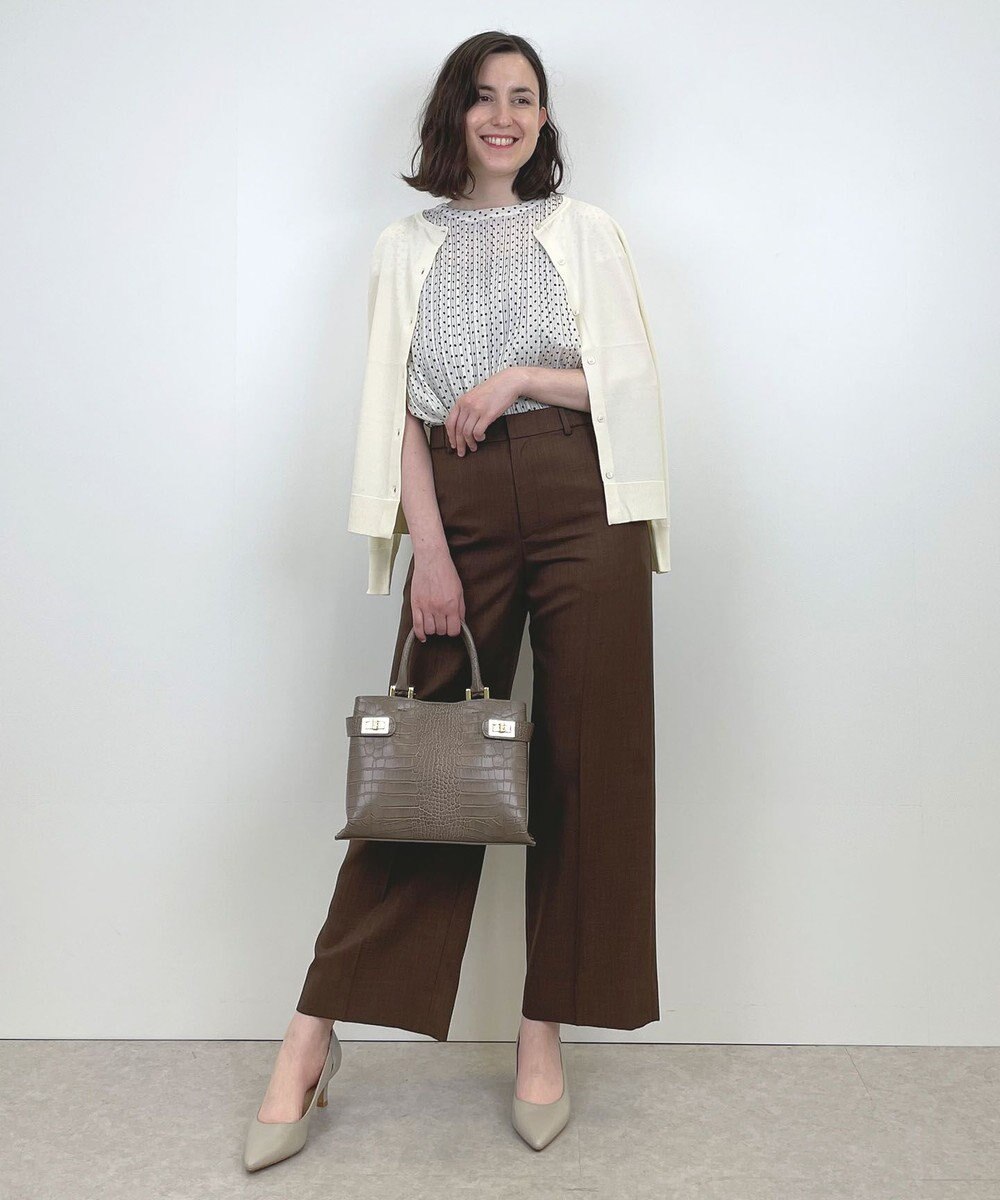 自由区 【WEB限定】ニットカーディガン×ブラウス セット 