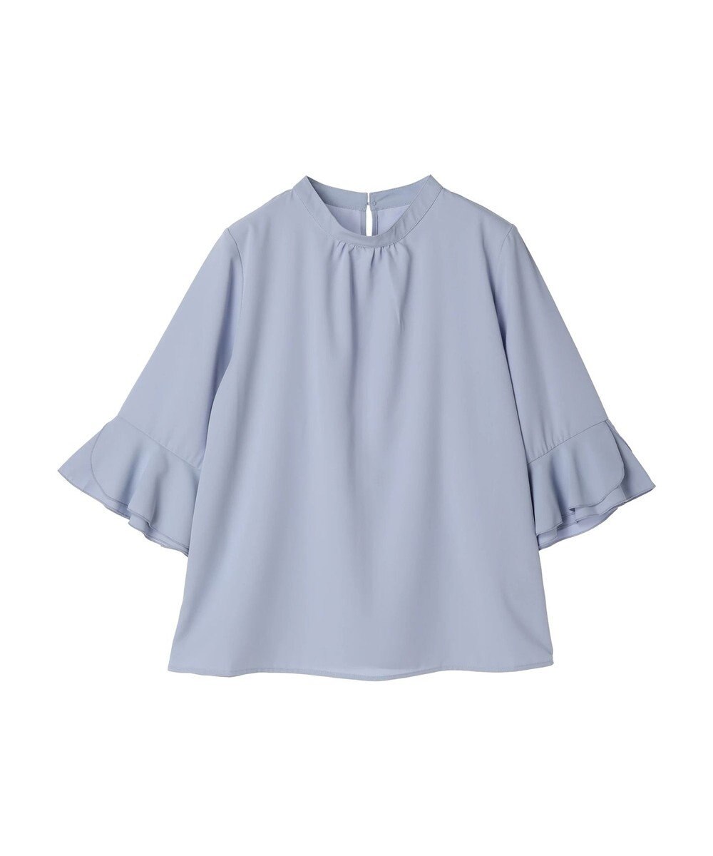 earth music&ecology ラッフル７分袖ブラウス 