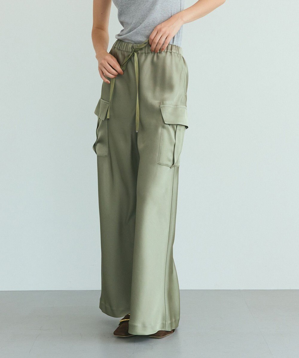 GRACE CONTINENTAL ダブルサテンイージーパンツ 