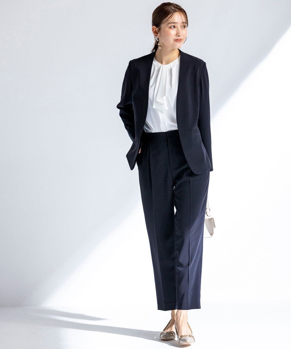 ANY SIS 【セットアップ対応】セレモニーダブルクロス テーパードパンツ 