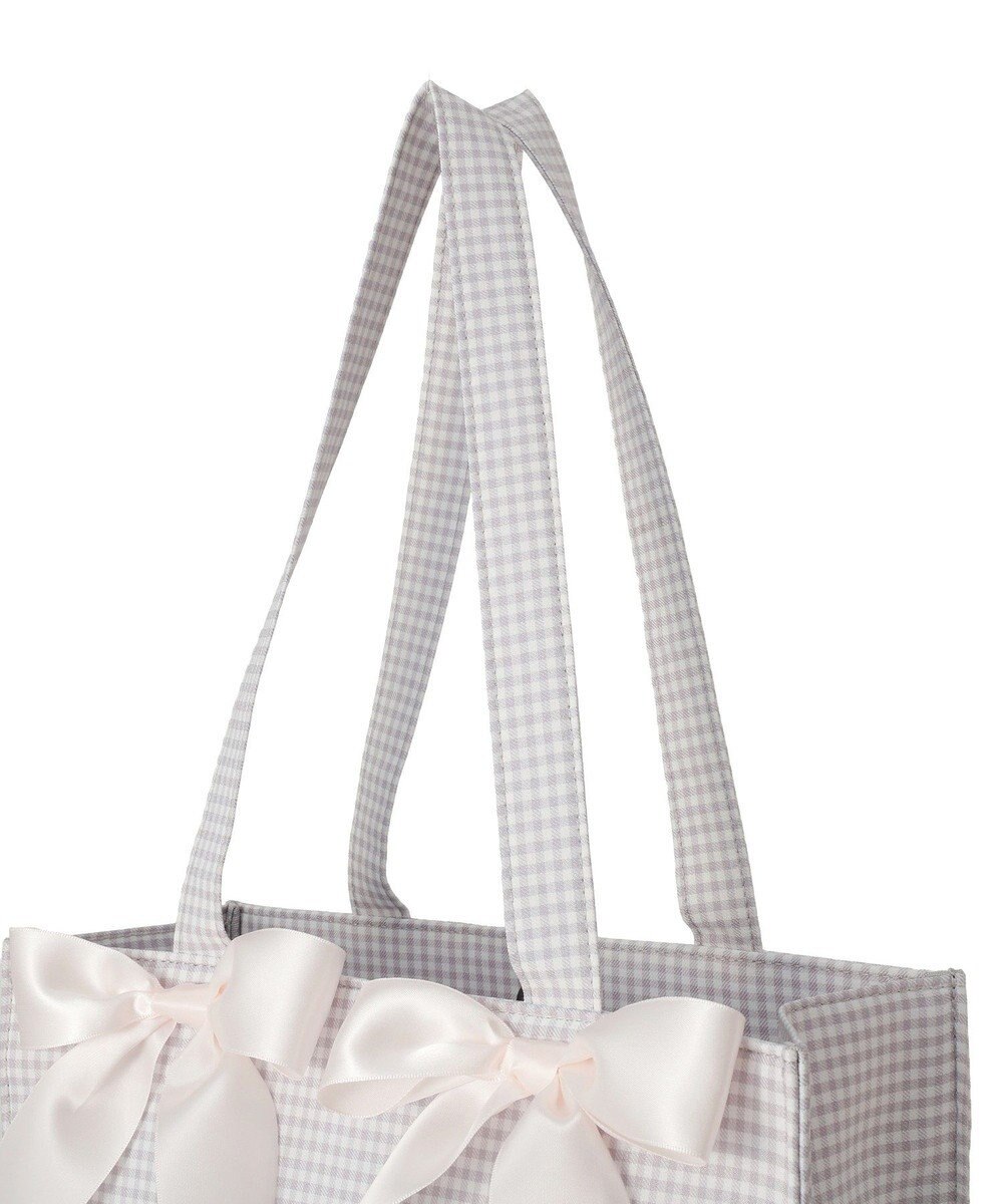 Maison de FLEUR ギンガムリボンスクエアトートバッグ 