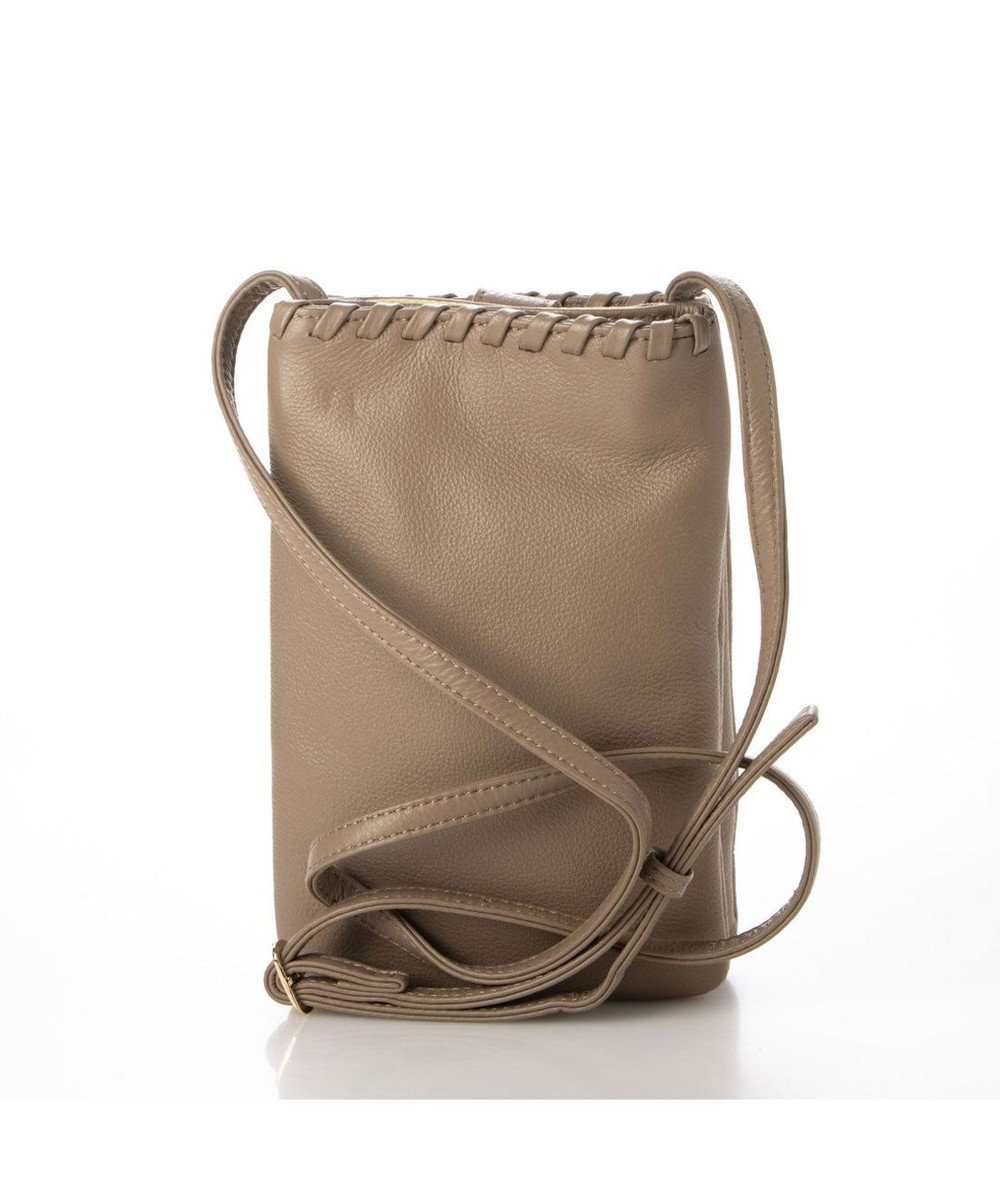 UNBILLION perche 牛革ソフト3層かがりショルダーバッグ 