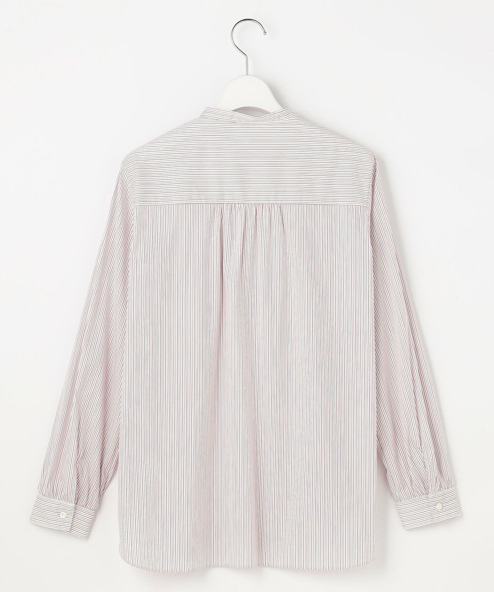 J.PRESS LADIES BEZ ドビーストライプ バンドカラー ブラウス 