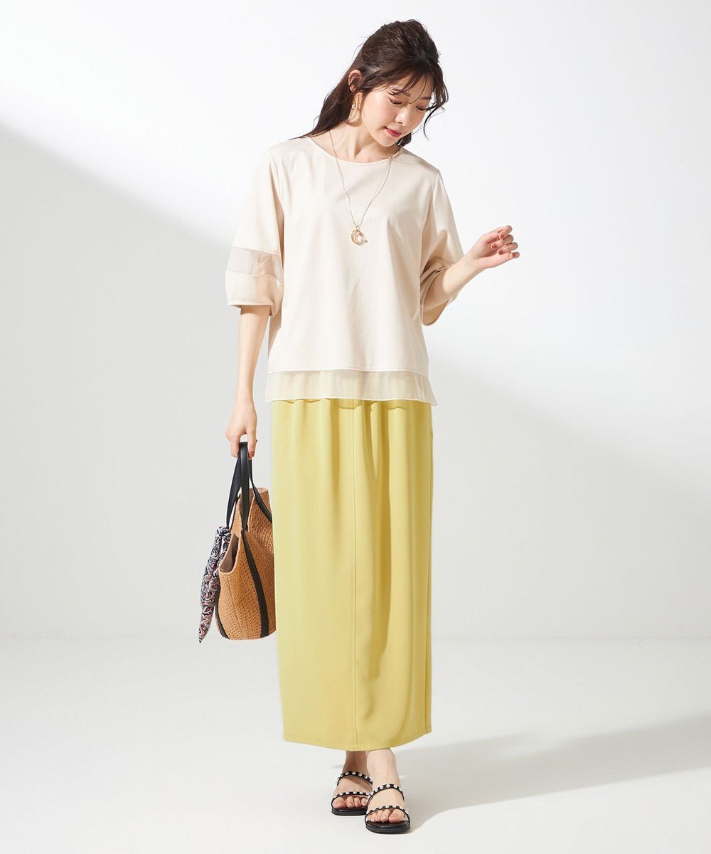 ANY SIS 【洗える】シアーコンビ プルオーバー 