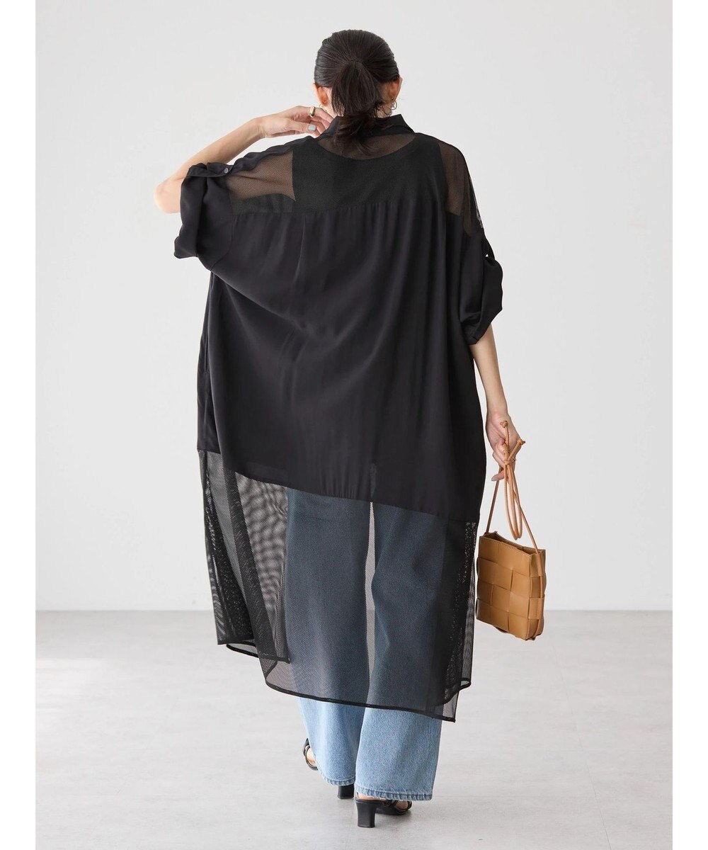 AMERICAN HOLIC サラックールメッシュ切替ワンピース 