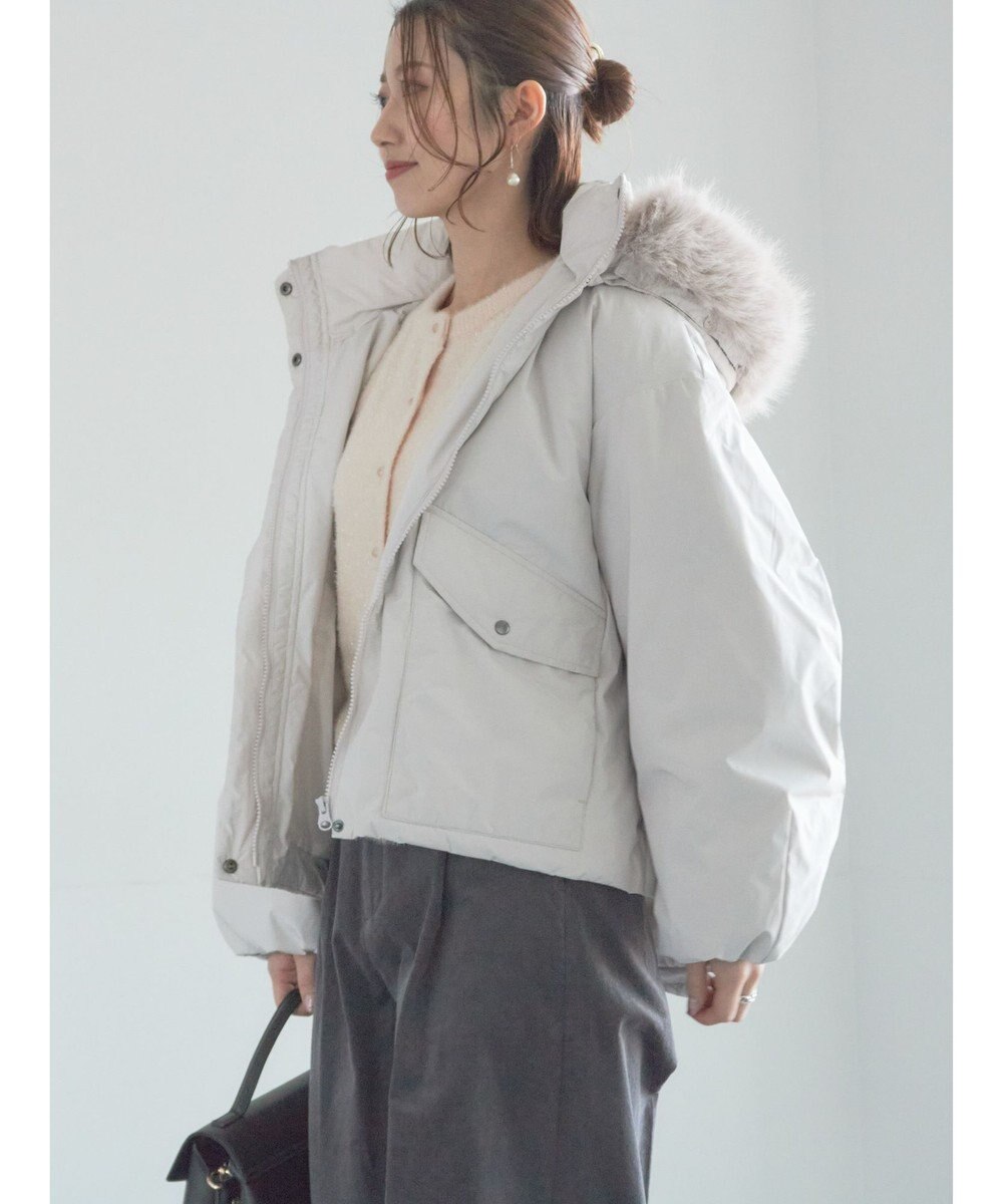 Te chichi 【宮本茉由着用】フードショートダウンジャケット 