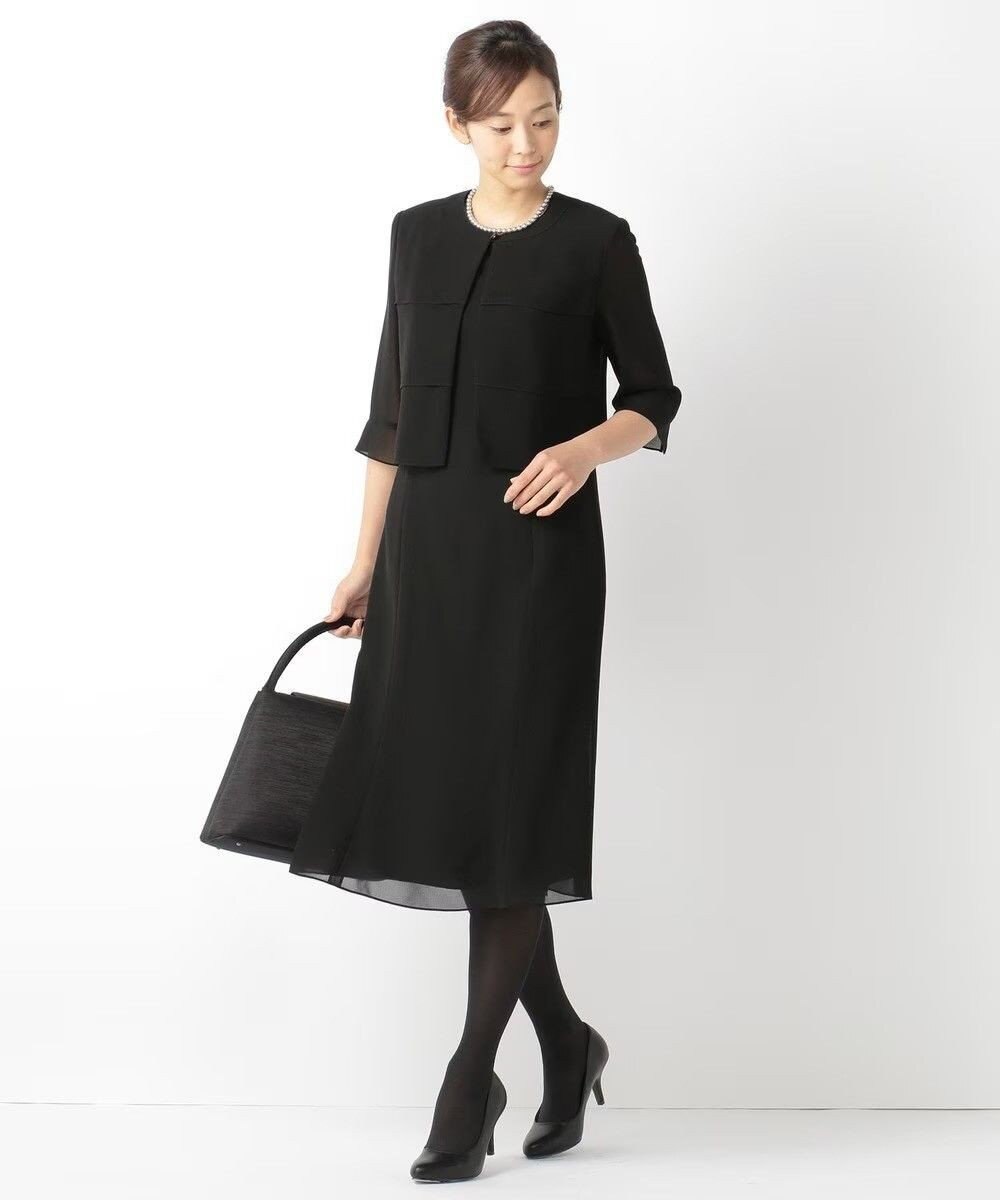 自由区 FORMAL 【人気NO.1 / 洗える】ボレロ風ワンピース 