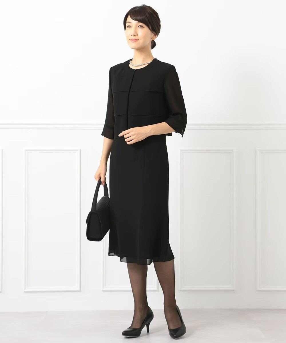 自由区 FORMAL 【人気NO.1 / 洗える】ボレロ風ワンピース 