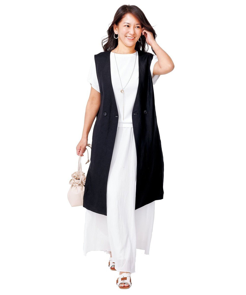 UNFILO 【イージーケア】コットンシフォンスカート 