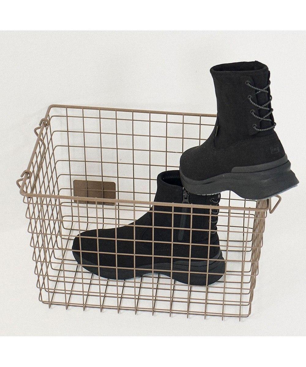 ing <ing>【レイン対応】厚底ストレッチブーツ 