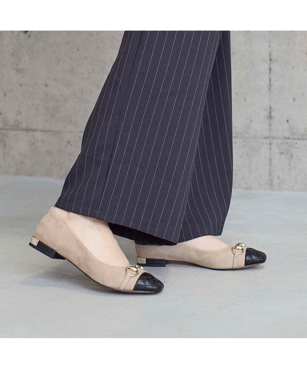 MODE ET JACOMO <MODE ET JACOMO>スクエアビットフラットパンプス 