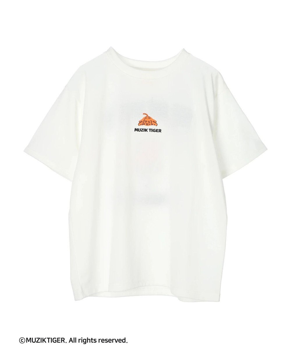 Green Parks ムジークタイガー／バックプリントＴシャツ Off White