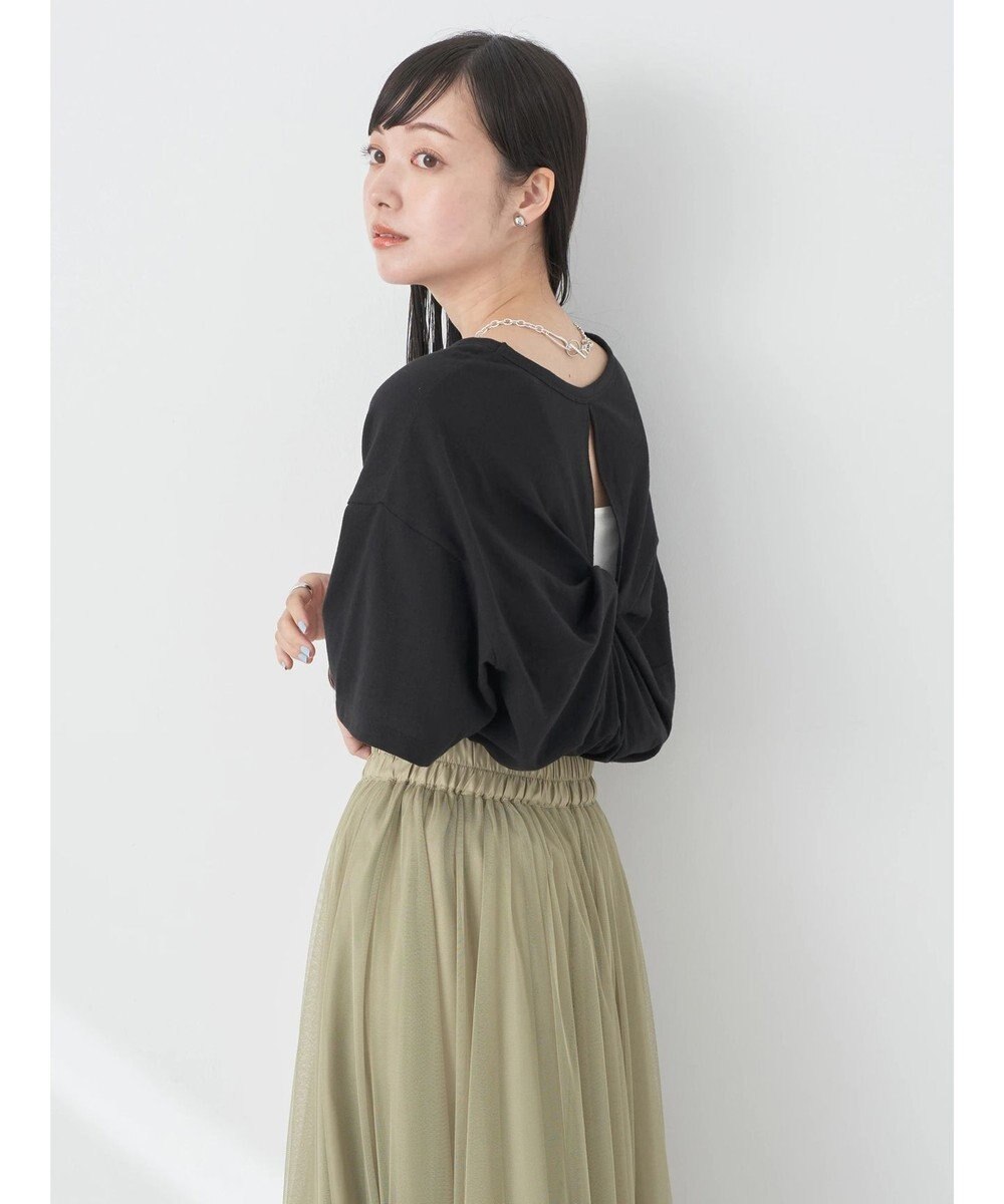 earth music&ecology バックスリットねじりチュニックＴ 