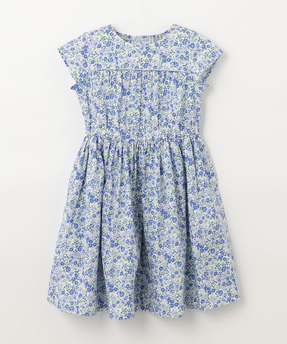 組曲 KIDS 【110-140㎝】リンドウプリント ワンピース 