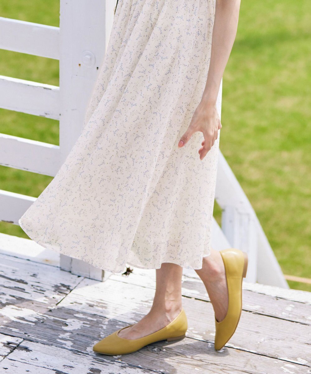 Tiaclasse 【洗える】花柄ボウタイフレアワンピース 