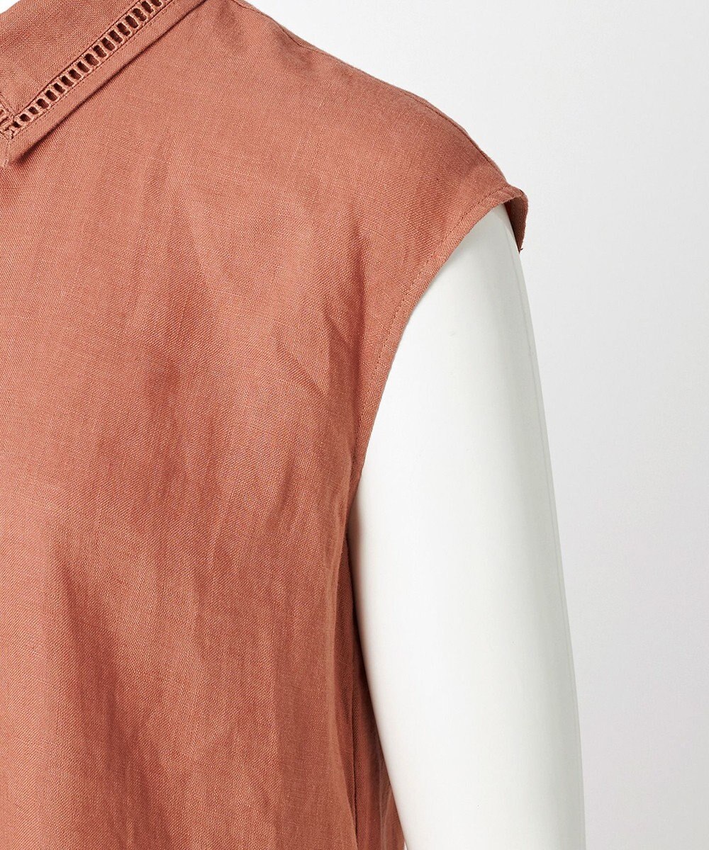 23区 【GOLD LABEL】ノーザンリネン ハシゴレース シャツワンピース 