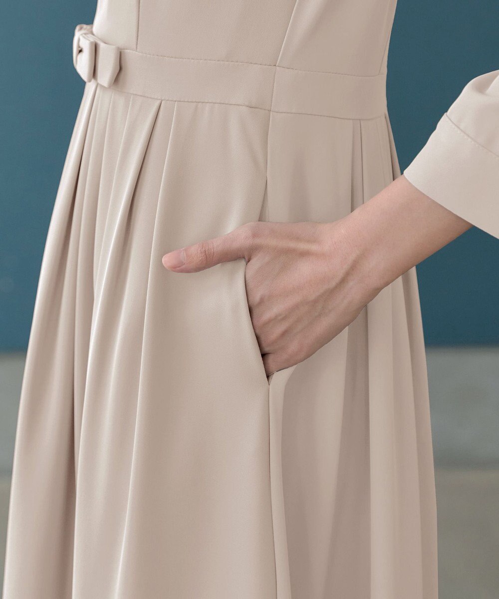 Tiaclasse L 【セレモニー・新色追加】リボンベルトフレアワンピース 