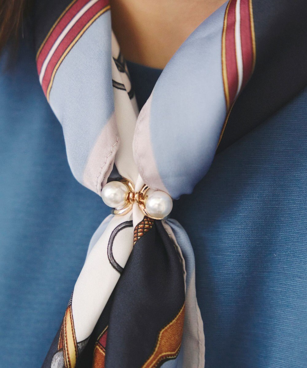 Tiaclasse パール付きスカーフリング 