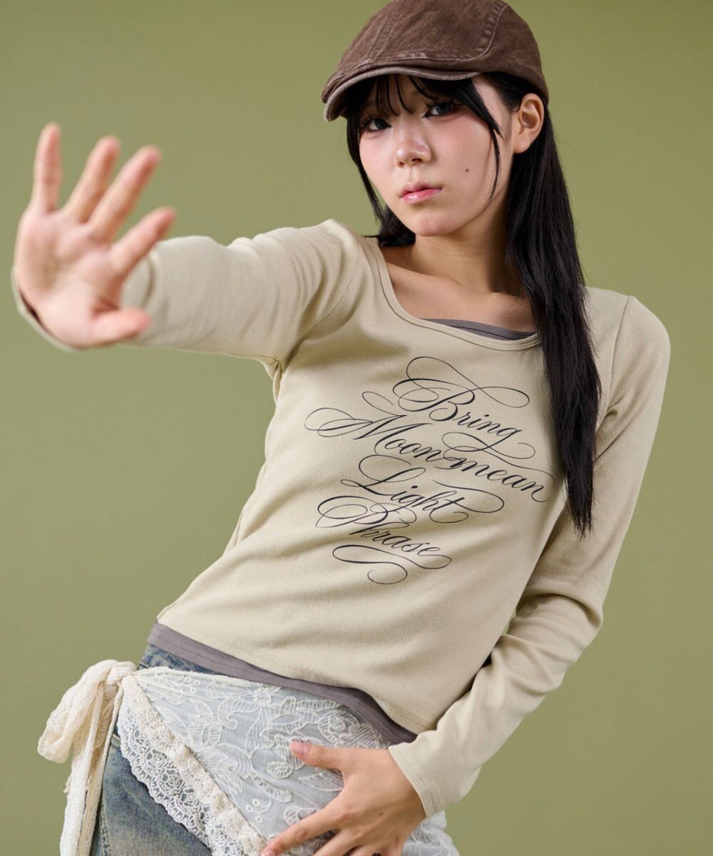 WEGO レイヤードグラフィックTOP 