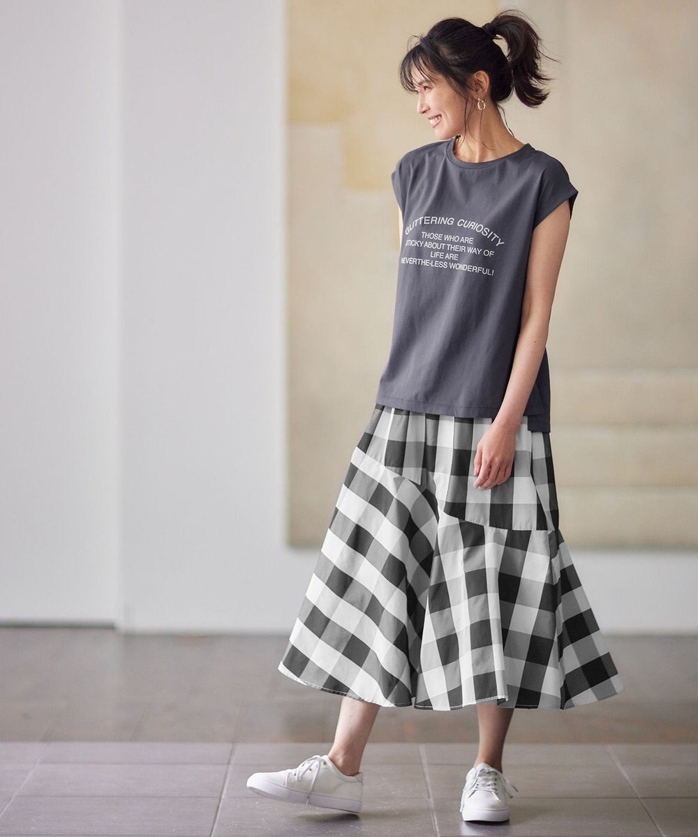 ANY L フロッキーロゴフレンチスリーブTシャツ 