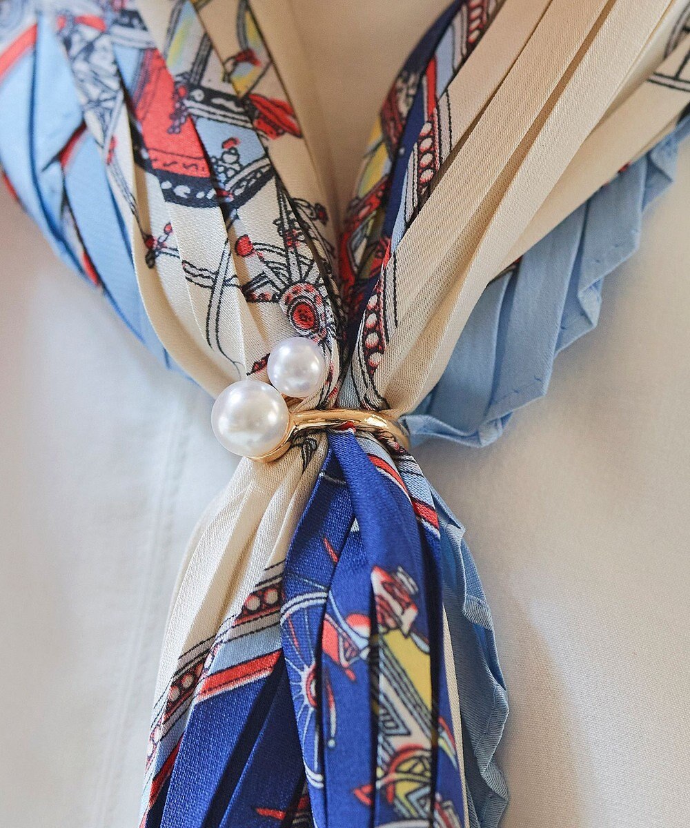 Tiaclasse パール付きスカーフリング 