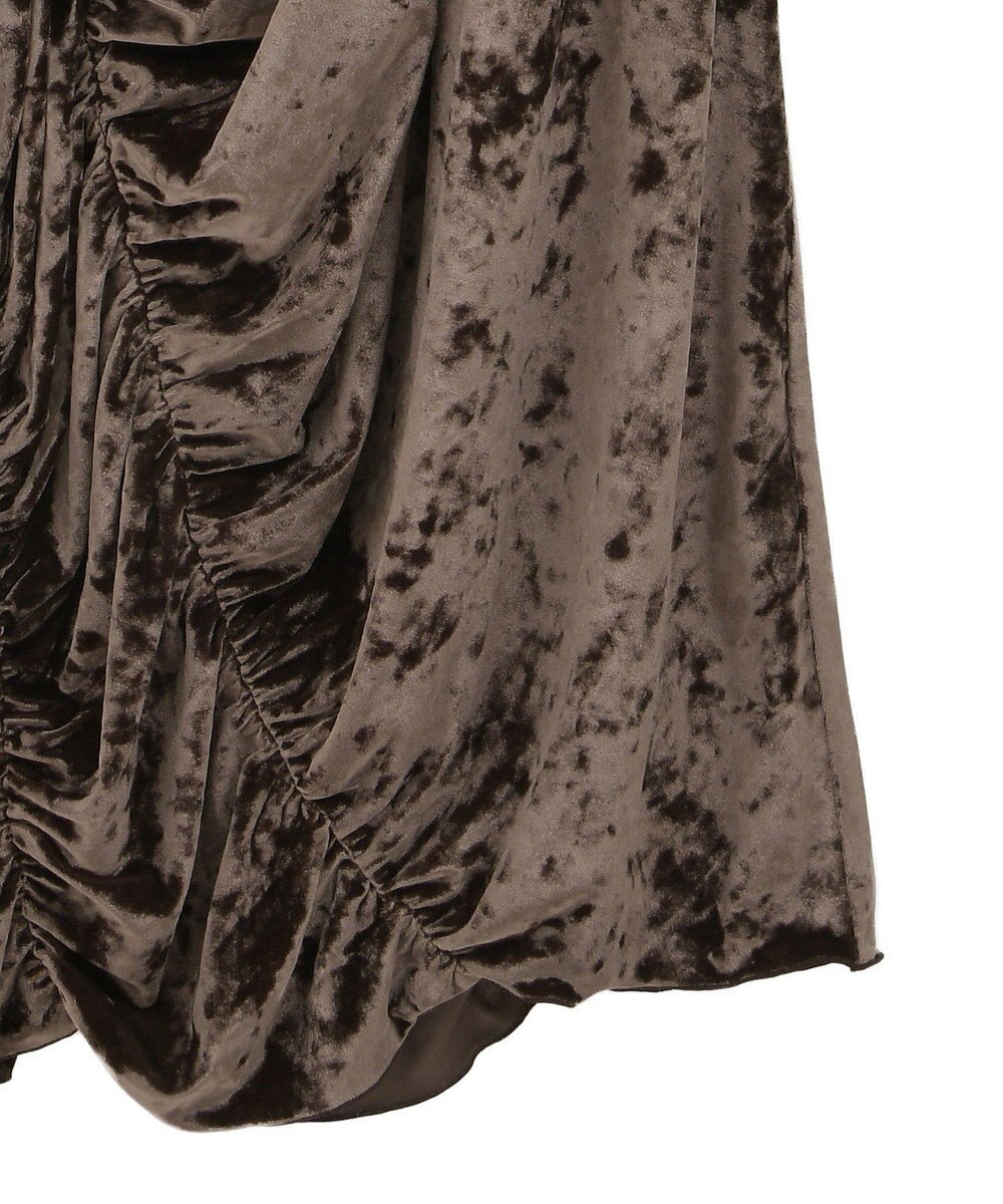 earth music&ecology クラッシュベロアシャーリングワンピース 