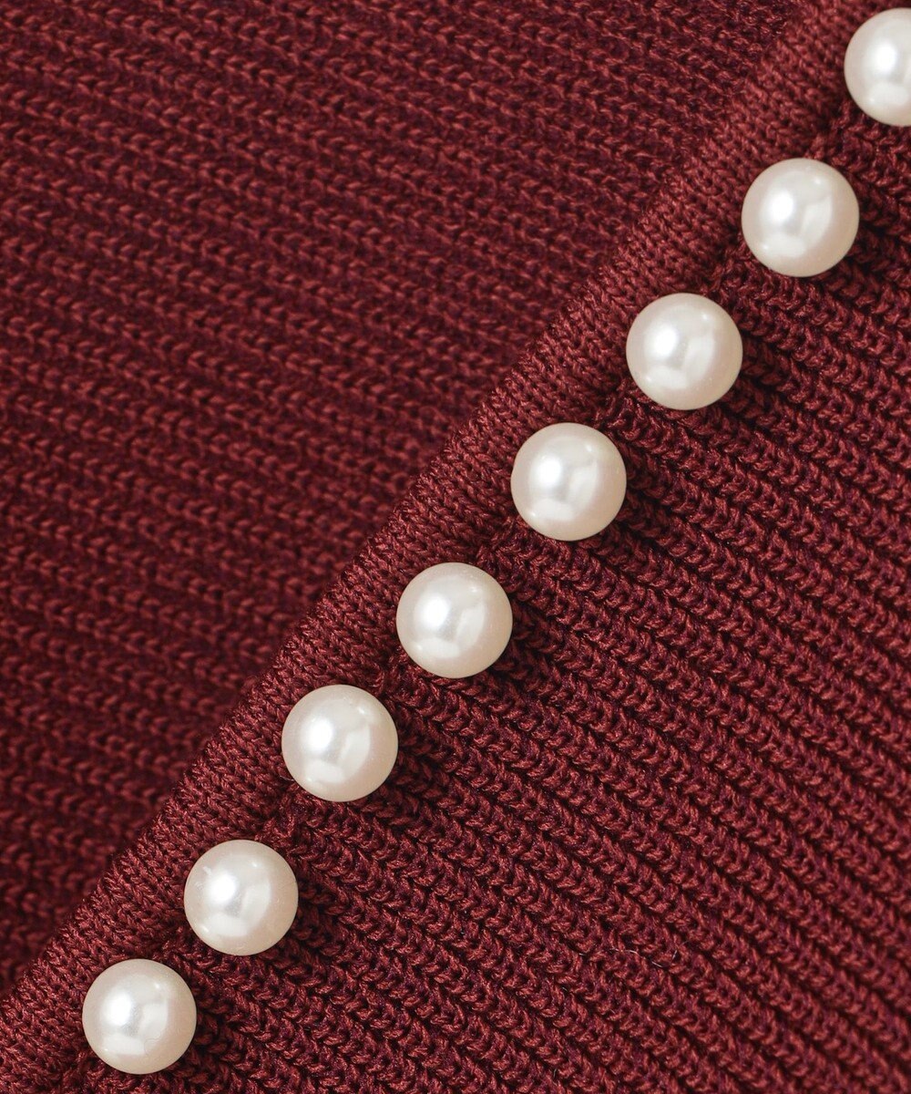 Feroux 【洗える・アンサンブル】パールポイントアンサンブル ニット 