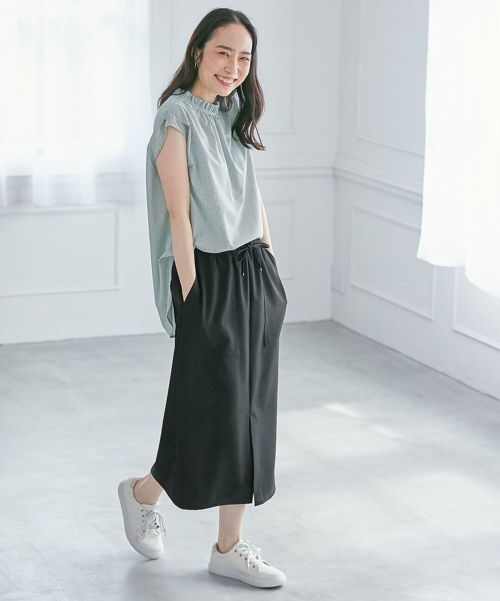 ANY 【接触冷感/UVケア/ウエストゴム/洗濯機可能】イージケアタイトスカート 