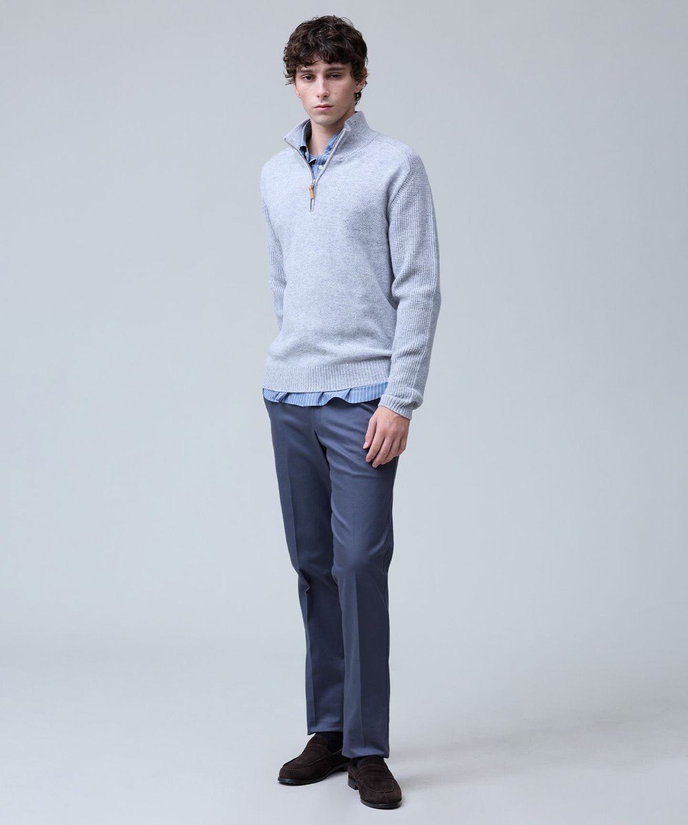 J.PRESS MEN ウール×カシミヤの上質素材【Cash Lamb's Wool】ハーフジップ ニット_25年モデル 