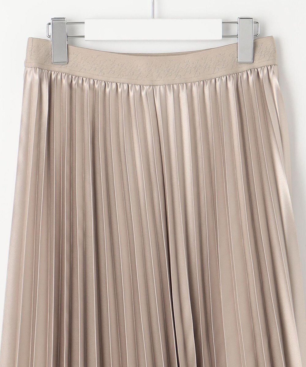 自由区 S 【ウエストゴム・洗える】ブライトサテンプリーツ スカート 