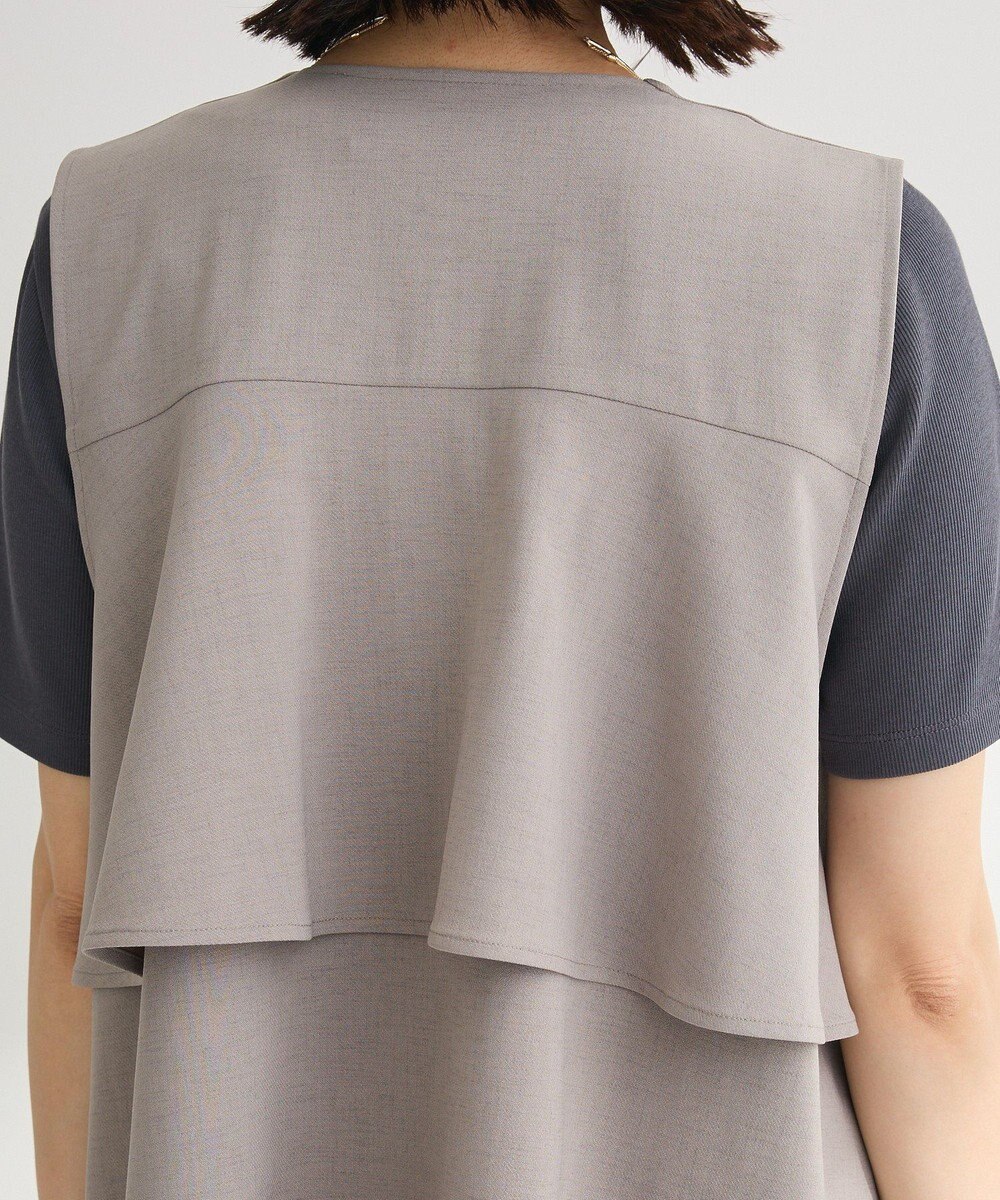 Green Parks イージーケアバックフリルジレ 