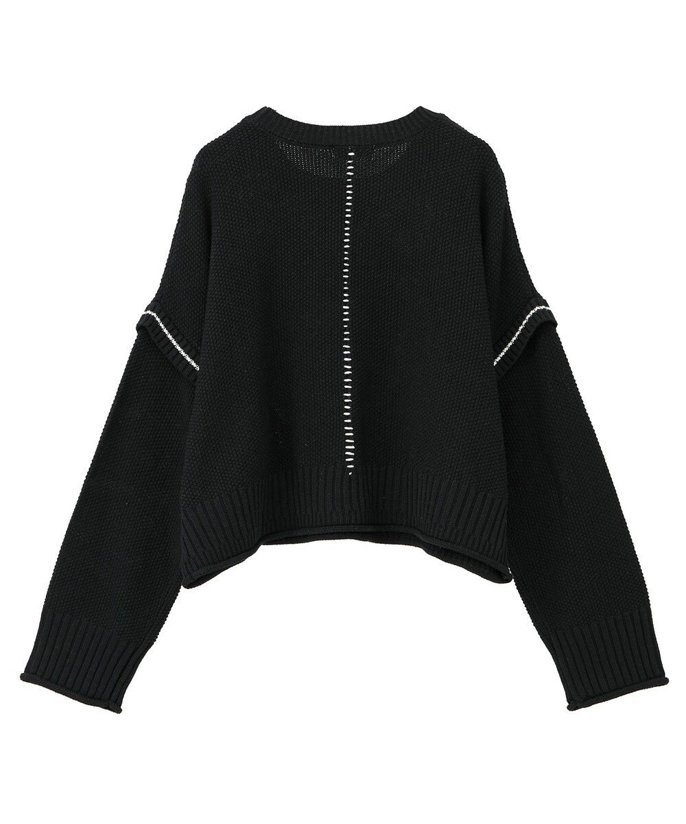 earth music&ecology 【洗濯機洗い可 / 選べる丈】アンチピリングC/A選べる丈配色ニット 