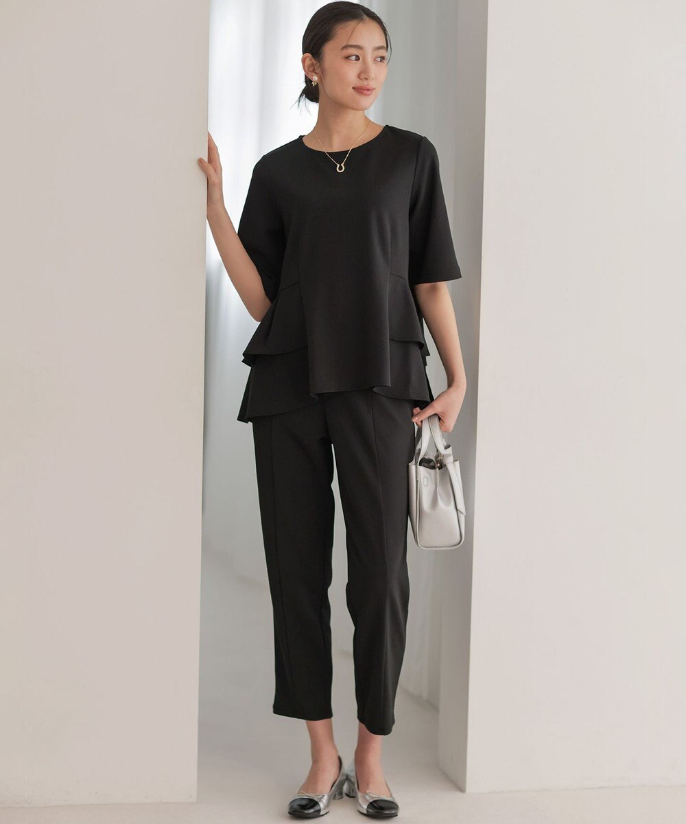組曲 【WEB限定】ジョーゼットジャージーテーパード パンツ 