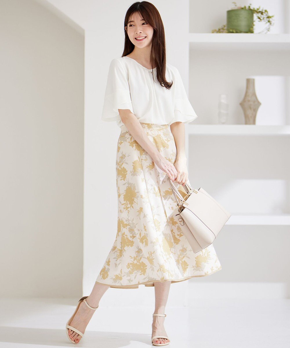 ANY SIS S 【洗える】ラッフルフレアビジュー ブラウス 