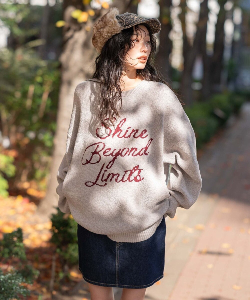 WEGO 【ユニセックス着用ITEM】ベロアモールグラフィックプルオーバー 